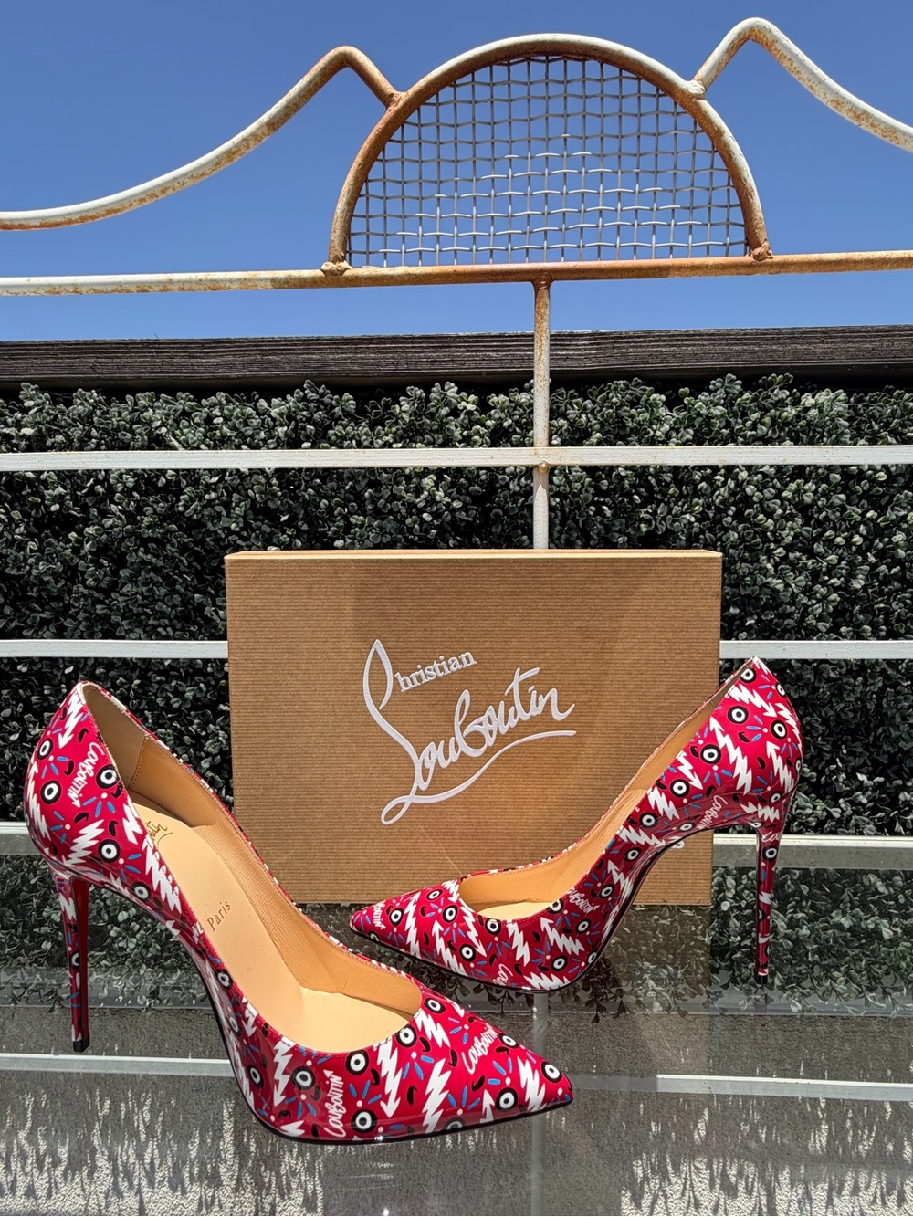 Christian Louboutin Pigalle “Loubitag” Capsule Pumps, Heels Red/Multicolor 8.5 - Picture 5 of 10